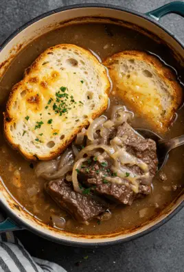 French Onion Beef Short Rib Soup
