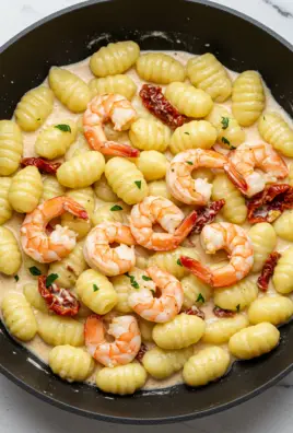 Creamy Gnocchi with Shrimp and Sun-dried Tomatoes