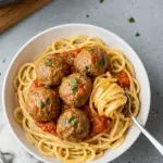 Creamy Spaghetti and Meatballs