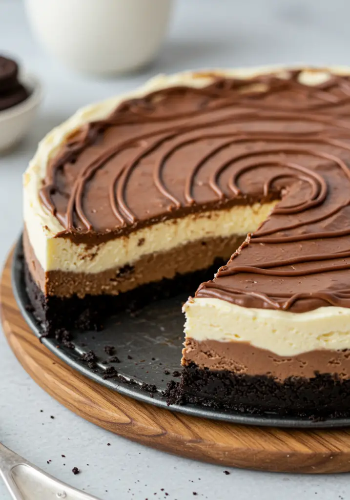 Brownie Bottom Cookie Dough Cheesecake