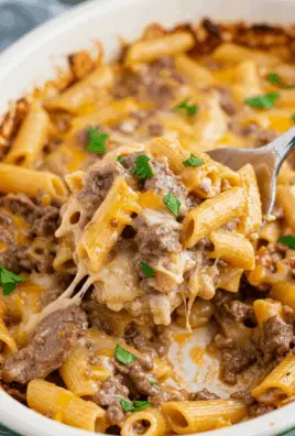 Crockpot Philly Cheesesteak Pasta Casserole
