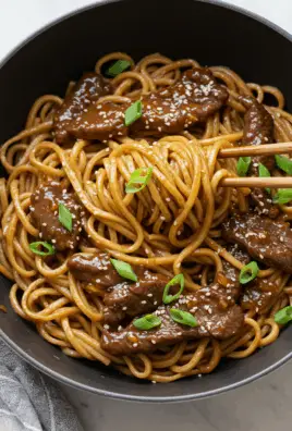 Sticky Beef Noodles