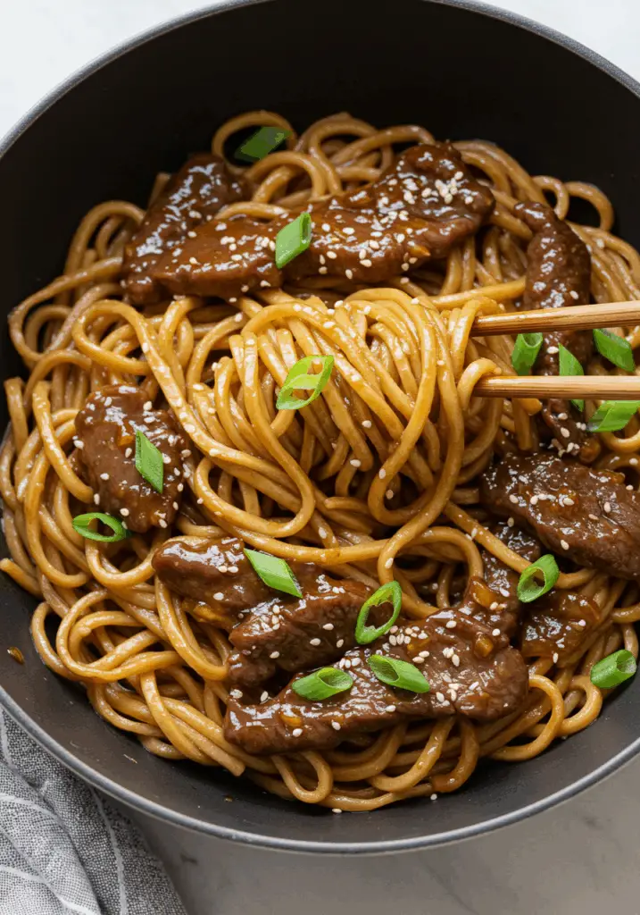 Sticky Beef Noodles