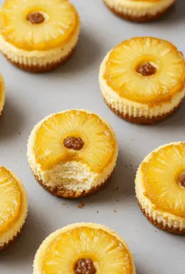 Mini Pineapple Upside Down Cheesecakes