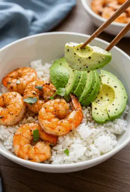 Spicy Shrimp and Avocado Rice Bowl