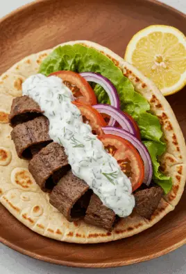 Lamb Gyros with Tzatziki Sauce
