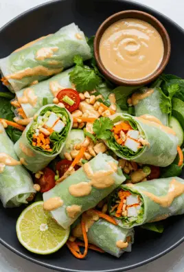 Spring Roll Salad with Peanut Dressing