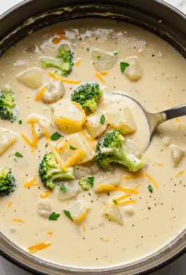 Crockpot Creamy Cheese Broccoli Potato Soup