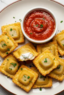 Fried Ravioli with Marinara Dipping Sauce