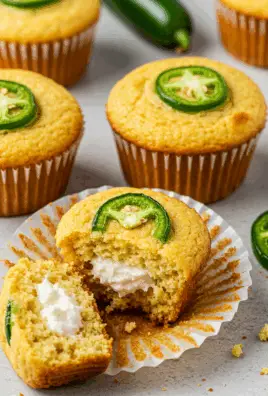 Jalapeño Cornbread Muffins with Cream Cheese Filling