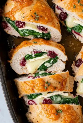 Cranberry & Spinach Stuffed Chicken Breasts with Brie