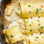 Zucchini Chicken Alfredo Roll Ups