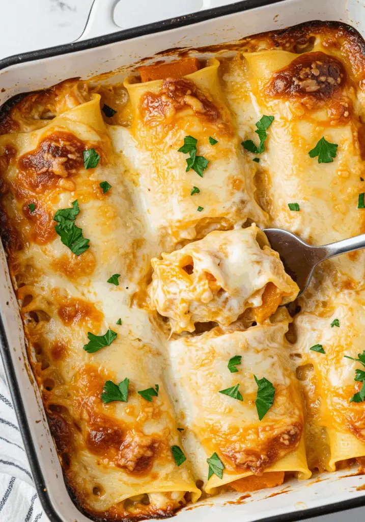 Creamy Butternut Squash Lasagna Roll-Ups