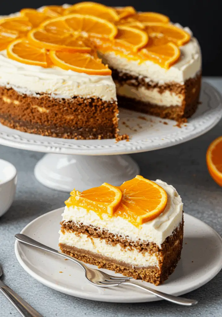 Chocolate Orange Cheesecake Layer Cake
