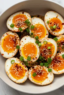 Spicy Chili Garlic Deviled Eggs