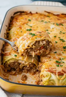 Italian Unstuffed Cabbage Roll Casserole