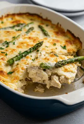 Chicken Casserole with Asparagus and Mozzarella