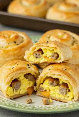 Turkey Sausage Egg and Cheese Breakfast Roll-Ups