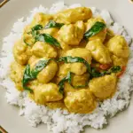 Basil Chicken with Coconut Curry Sauce