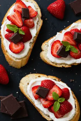 Chocolate Strawberry Bruschetta