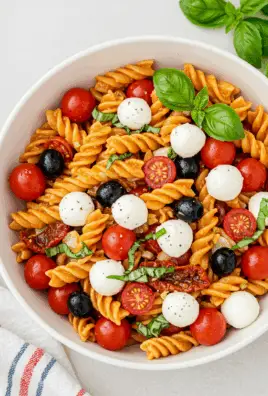 Chilled 4th of July Pasta Salad