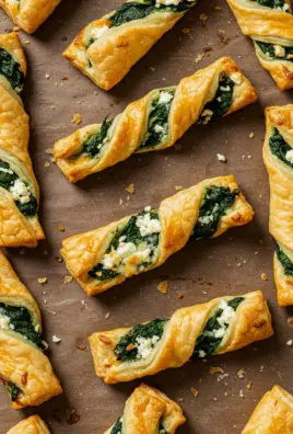 Spinach and Feta Puff Pastry Twists