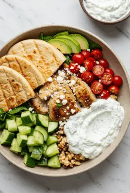 Greek Chicken Gyro Bowls with Tzatziki Sauce