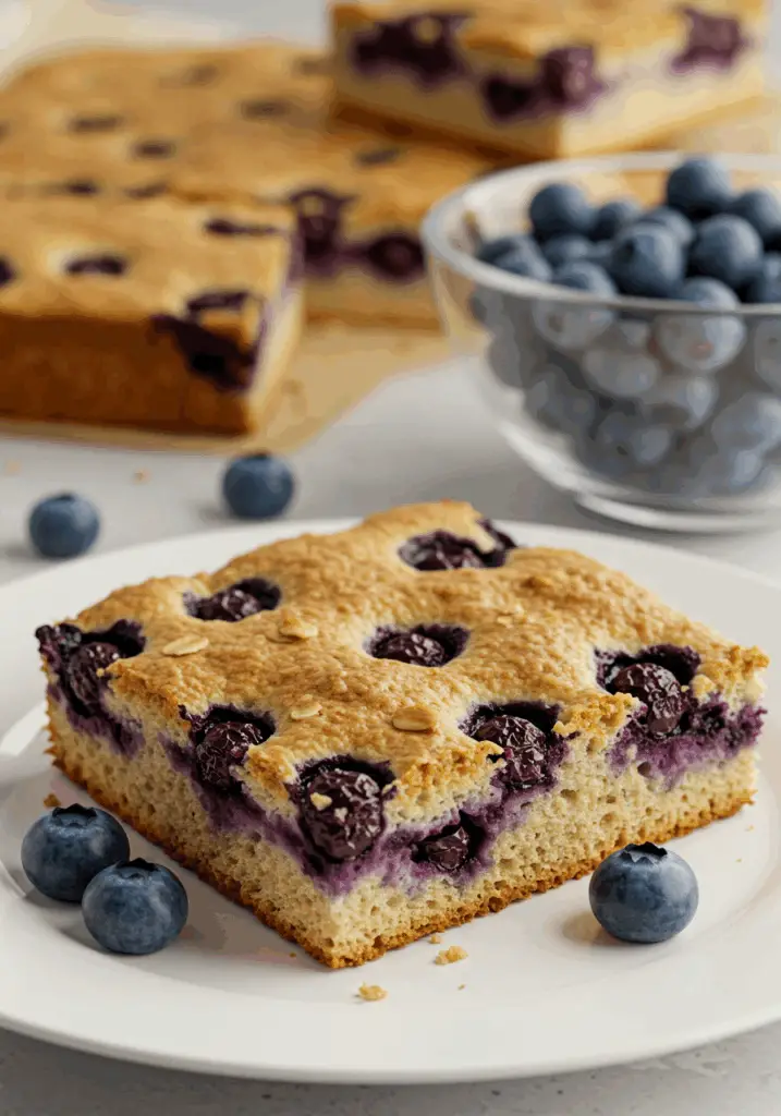 Healthy Yogurt Oat Blueberry Breakfast Cake