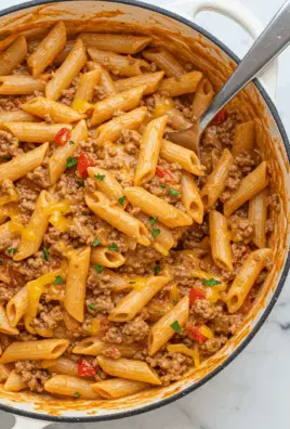 Creamy Rotel Pasta with Ground Beef