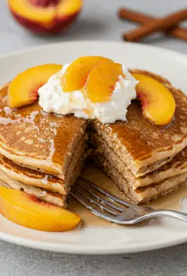 Cinnamon Peach Pancakes