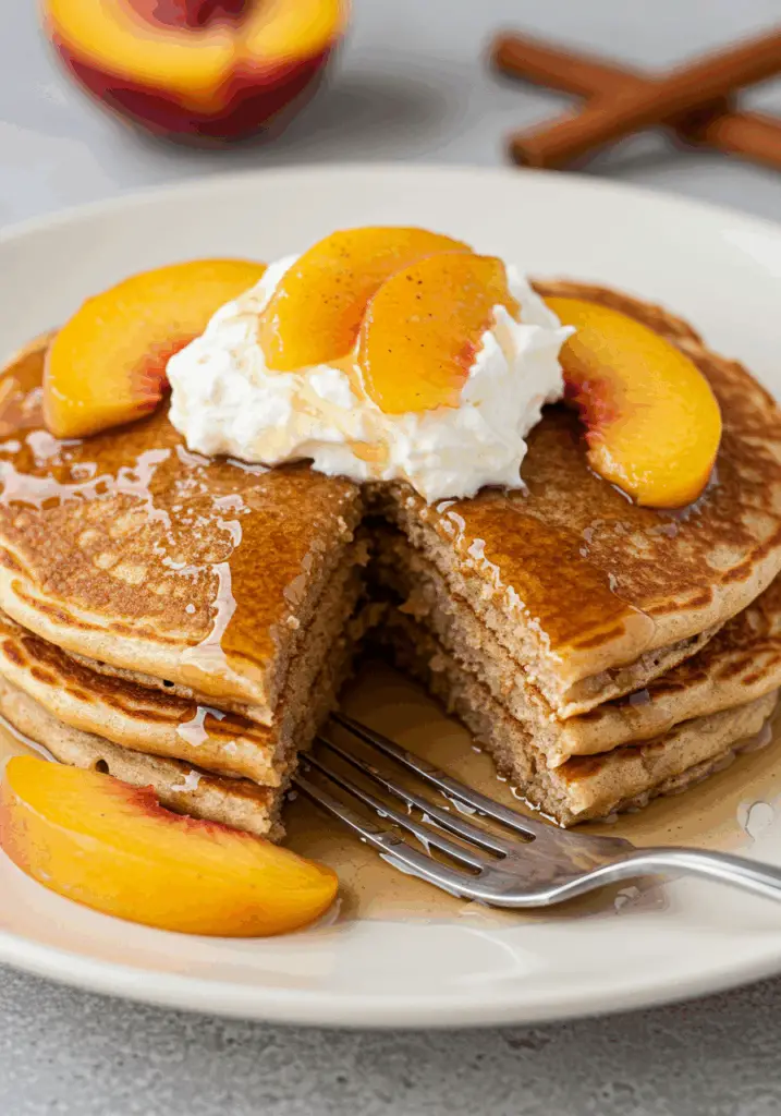 Cinnamon Peach Pancakes