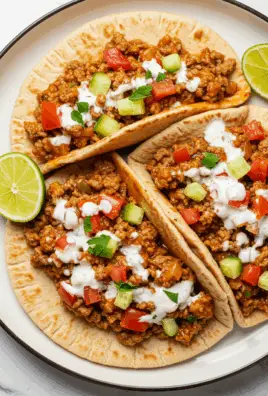 Mediterranean Ground Chicken Pitas