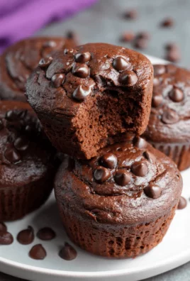 Chocolate Black Bean Blender Muffins {High Protein}