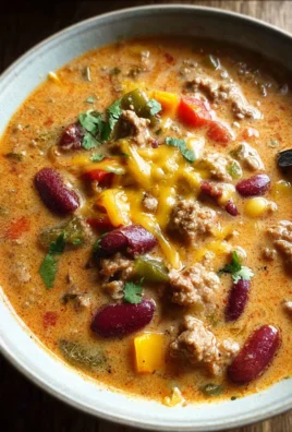 Creamy Beef Taco Soup