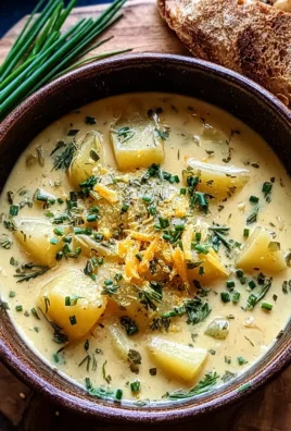 Hearty Cheddar Garlic Herb Potato Soup Recipe