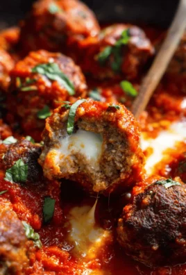 Mozzarella Stuffed Meatballs