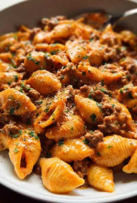 One Pot Creamy Beef Pasta