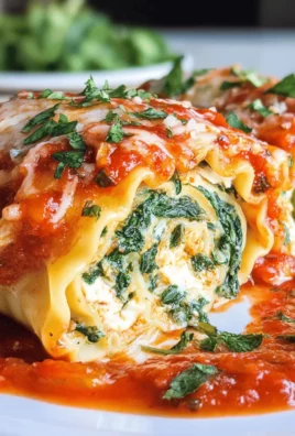 Spinach Lasagna Roll Ups