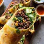 20 Minute Thai Basil Beef Rolls