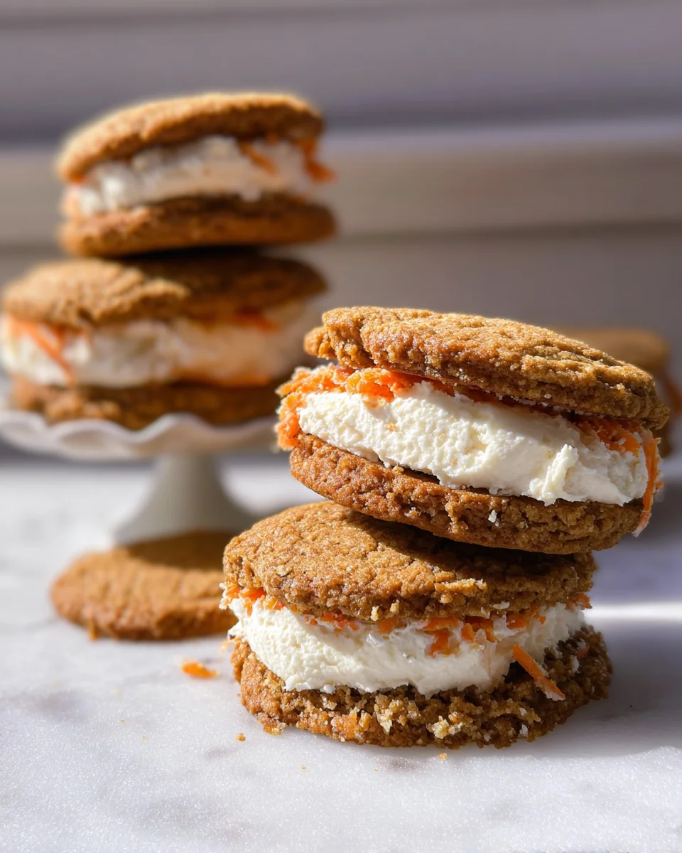 Carrot Cake Cookie Sandwiches