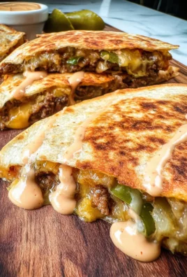Cheeseburger Quesadillas with Burger Sauce