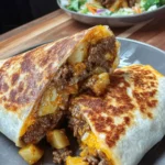 Cheesy Beef and Potato Burritos