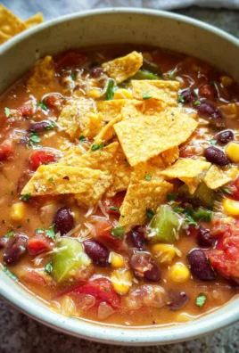Crockpot Vegetarian Tortilla Soup