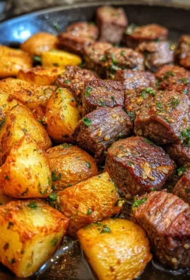 Garlic Butter Steak Bites & Potatoes