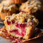 Leftover Cranberry Sauce Coffee Cake Muffins