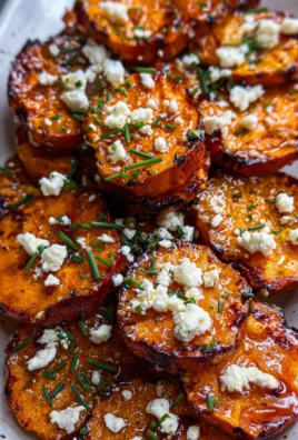 Roasted Sweet Potato Rounds with Honey & Feta