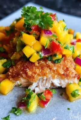 Coconut Crusted Salmon with Mango Pineapple Salsa
