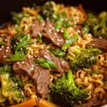 Crock Pot Beef and Broccoli Ramen