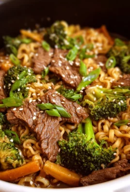 Crock Pot Beef and Broccoli Ramen