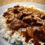 Crockpot Beef Tips & Gravy